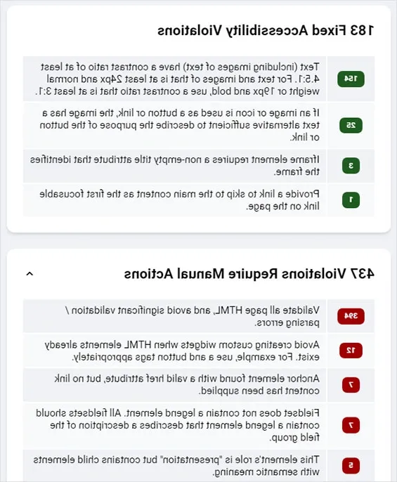 accessibility scan report