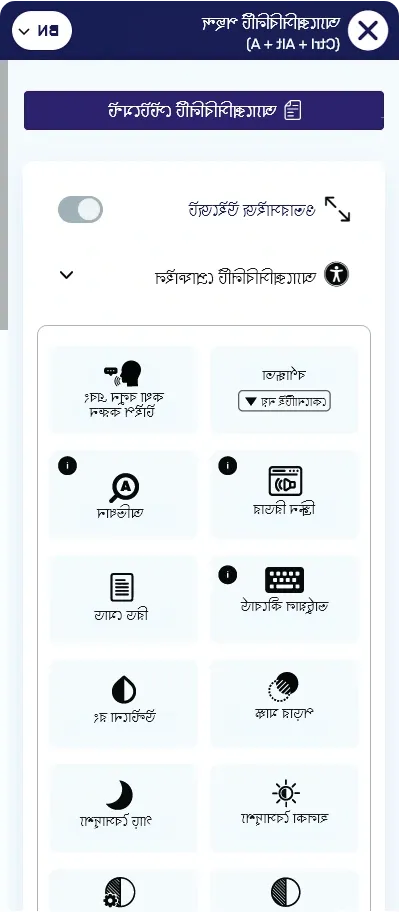 bengali website accessibility widget