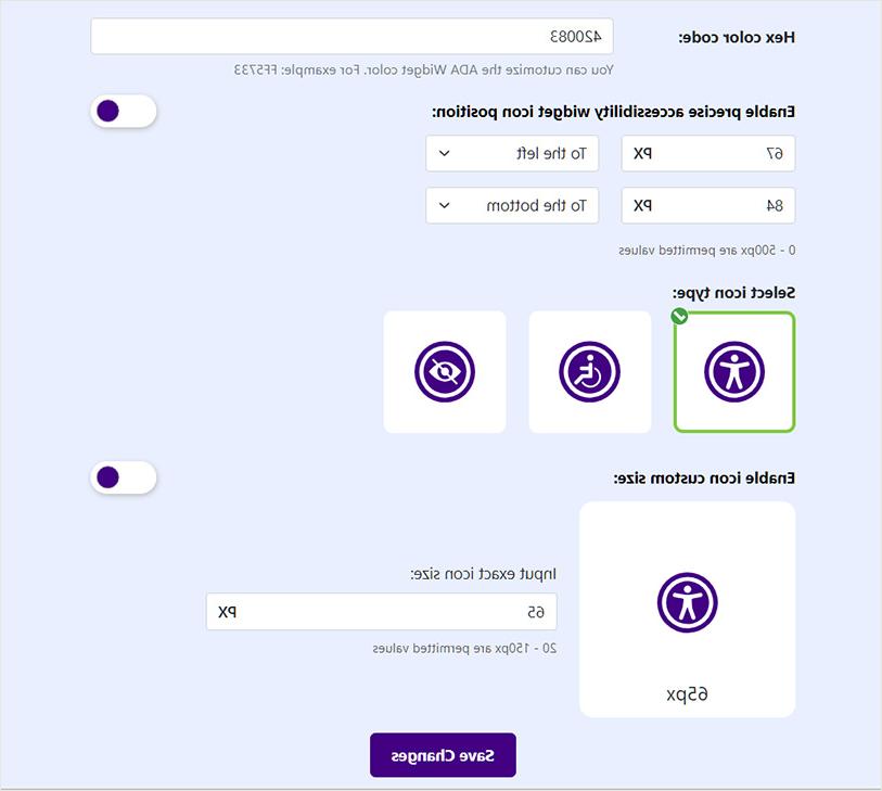 All in One Accessibility Save Settings on Shopify