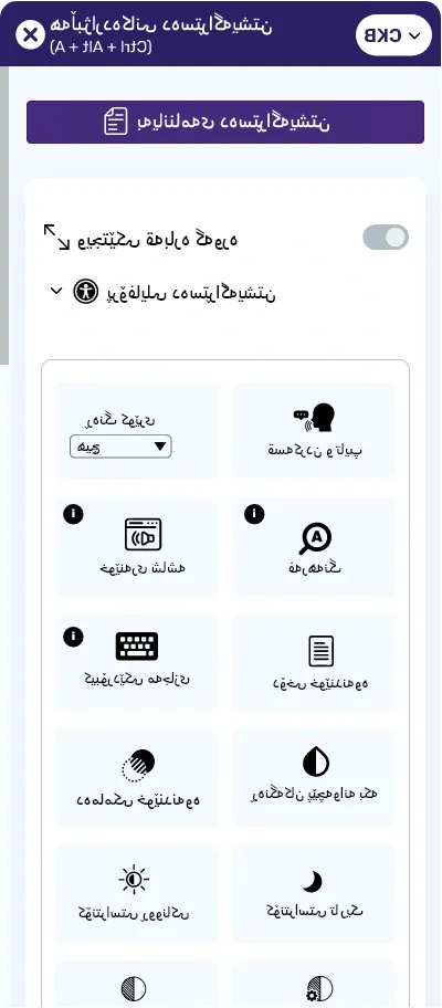 kurdish sorani accessibilitytoolbar