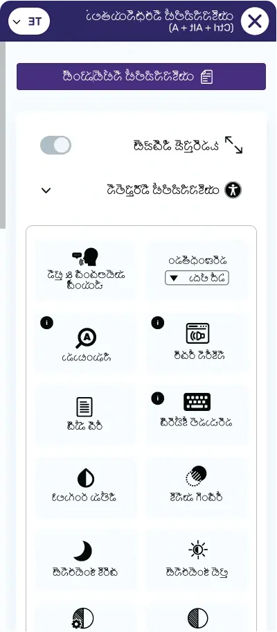 telugu website accessibility widget