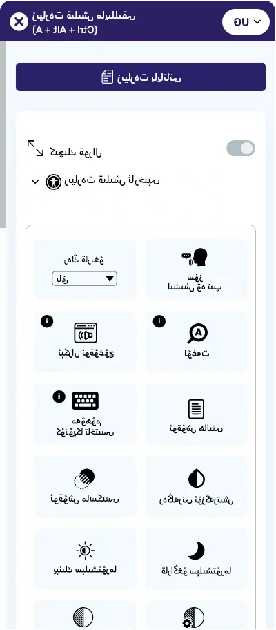 uyghur accessibilitytoolbar